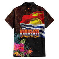 Kiribati Flag and Fireworks Family Matching Off Shoulder Short Dress and Hawaiian Shirt First Place Welcome the New Year - Polynesian Pride