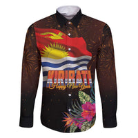 Kiribati Flag and Fireworks Family Matching Summer Maxi Dress and Hawaiian Shirt First Place Welcome the New Year - Polynesian Pride