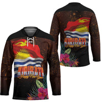 Kiribati Flag and Fireworks Hockey Jersey First Place Welcome the New Year LT03 - Polynesian Pride