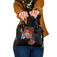 Kiribati Flag and Fireworks Shoulder Handbag First Place Welcome the New Year - Polynesian Pride