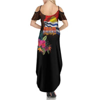 Kiribati Flag and Fireworks Summer Maxi Dress First Place Welcome the New Year LT03 - Polynesian Pride