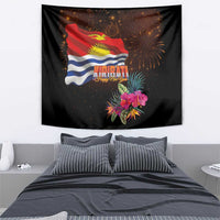 Kiribati Flag and Fireworks Tapestry First Place Welcome the New Year - Polynesian Pride