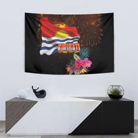 Kiribati Flag and Fireworks Tapestry First Place Welcome the New Year - Polynesian Pride