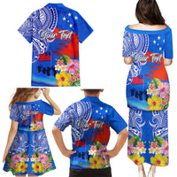 Personalised Samoa 62nd Anniversary Independence Day Family Matching Puletasi Dress and Hawaiian Shirt Samoan Tribal Flag Style LT03 - Polynesian Pride