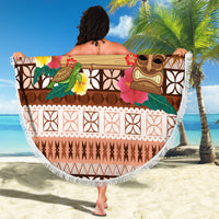 Pasifika Festival Auckland Beach Blanket Polynesian Tribal with Pacific Pattern Brown Color LT03 - Polynesian Pride