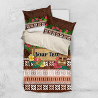 Pasifika Festival Auckland Bedding Set Polynesian Tribal with Pacific Pattern Brown Color LT03 US Twin 172cm x 218cm Brown - Polynesian Pride