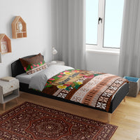 Pasifika Festival Auckland Bedding Set Polynesian Tribal with Pacific Pattern Brown Color LT03 - Polynesian Pride