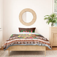 Pasifika Festival Auckland Bedding Set Polynesian Tribal with Pacific Pattern Brown Color LT03 - Polynesian Pride