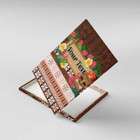 Pasifika Festival Auckland Canvas Wall Art Polynesian Tribal with Pacific Pattern Brown Color LT03 With Frame Brown - Polynesian Pride