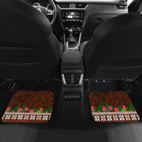 Pasifika Festival Auckland Car Mats Polynesian Tribal with Pacific Pattern Brown Color LT03 Set 2pcs - Back Brown - Polynesian Pride
