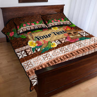 Pasifika Festival Auckland Quilt Bed Set Polynesian Tribal with Pacific Pattern Brown Color LT03 - Polynesian Pride