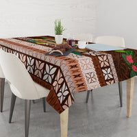 Pasifika Festival Auckland Tablecloth Polynesian Tribal with Pacific Pattern Brown Color LT03 - Polynesian Pride