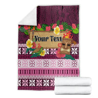 Pasifika Festival Auckland Blanket Polynesian Tribal with Pacific Pattern Pink Color LT03 - Polynesian Pride