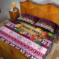 Pasifika Festival Auckland Quilt Bed Set Polynesian Tribal with Pacific Pattern Pink Color LT03 - Polynesian Pride