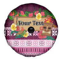Pasifika Festival Auckland Spare Tire Cover Polynesian Tribal with Pacific Pattern Pink Color LT03 - Polynesian Pride