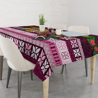 Pasifika Festival Auckland Tablecloth Polynesian Tribal with Pacific Pattern Pink Color LT03 - Polynesian Pride