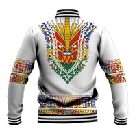 Haiti Flag Traditional Dashiki Baseball Jacket White Color LT03 - Polynesian Pride