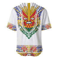 Haiti Flag Traditional Dashiki Baseball Jersey White Color - Polynesian Pride