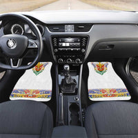 Haiti Flag Traditional Dashiki Car Mats White Color LT03 Set 2pcs - Front White - Polynesian Pride