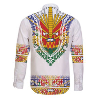 Haiti Flag Traditional Dashiki Family Matching Off Shoulder Maxi Dress and Hawaiian Shirt White Color - Polynesian Pride