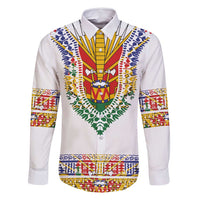 Haiti Flag Traditional Dashiki Family Matching Off Shoulder Short Dress and Hawaiian Shirt White Color - Polynesian Pride