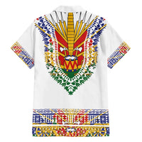 Haiti Flag Traditional Dashiki Hawaiian Shirt White Color - Polynesian Pride