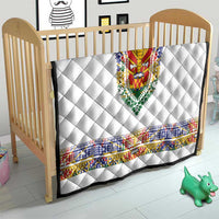 Haiti Flag Traditional Dashiki Quilt White Color - Polynesian Pride