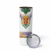 Haiti Flag Traditional Dashiki Skinny Tumbler White Color - Polynesian Pride