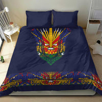 Haiti Flag Traditional Dashiki Bedding Set Black Color - Polynesian Pride