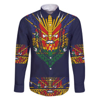 Haiti Flag Traditional Dashiki Family Matching Mermaid Dress and Hawaiian Shirt Black Color - Polynesian Pride
