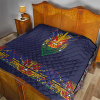 Haiti Flag Traditional Dashiki Quilt Black Color - Polynesian Pride