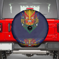 Haiti Flag Traditional Dashiki Spare Tire Cover Black Color - Polynesian Pride