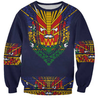 Haiti Flag Traditional Dashiki Sweatshirt Black Color LT03 Unisex Black - Polynesian Pride