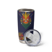 Haiti Flag Traditional Dashiki Tumbler Cup Black Color - Polynesian Pride