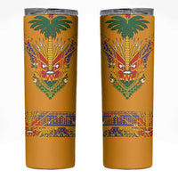 Haiti Flag Traditional Dashiki Skinny Tumbler Yellow Color - Polynesian Pride