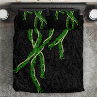 Hawaii Maile Lei Bedding Set Aloha Black Color LT03 Black - Polynesian Pride