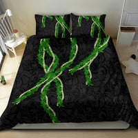 Hawaii Maile Lei Bedding Set Aloha Black Color LT03 - Polynesian Pride