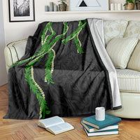 Hawaii Maile Lei Blanket Aloha Black Color LT03 Black - Polynesian Pride