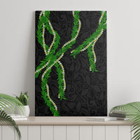 Hawaii Maile Lei Canvas Wall Art Aloha Black Color LT03 - Polynesian Pride