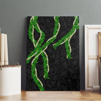 Hawaii Maile Lei Canvas Wall Art Aloha Black Color LT03 - Polynesian Pride