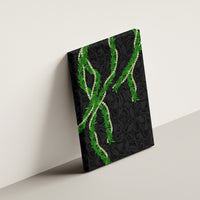 Hawaii Maile Lei Canvas Wall Art Aloha Black Color LT03 - Polynesian Pride