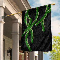 Hawaii Maile Lei Garden Flag Aloha Black Color LT03 House Flag Black - Polynesian Pride