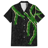 Hawaii Maile Lei Hawaiian Shirt Aloha Black Color LT03 Black - Polynesian Pride