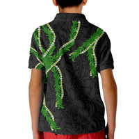 Hawaii Maile Lei Kid Polo Shirt Aloha Black Color