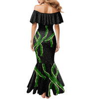 Hawaii Maile Lei Mermaid Dress Aloha Black Color LT03 - Polynesian Pride