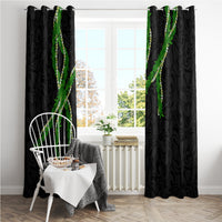 Hawaii Maile Lei Window Curtain Aloha Black Color LT03 - Polynesian Pride