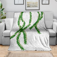 Hawaii Maile Lei Blanket Aloha White Color LT03 - Polynesian Pride