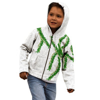 Hawaii Maile Lei Kid Hoodie Aloha White Color