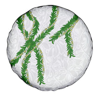 Hawaii Maile Lei Spare Tire Cover Aloha White Color LT03 - Polynesian Pride