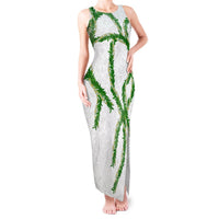 Hawaii Maile Lei Tank Maxi Dress Aloha White Color LT03 Women White - Polynesian Pride
